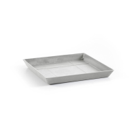 Ecopots onderschotel met waterreservoir   Vierkant   White Grey   35,5 x H3,5 cm
