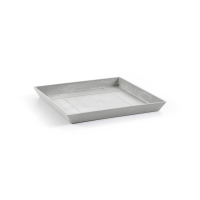 Ecopots onderschotel met waterreservoir   Vierkant   White Grey   43 x H3,5 cm