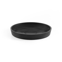 Ecopots onderschotel met waterreservoir   Rond   Dark Grey   Diameter 15 x H2,5 cm