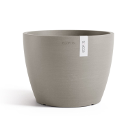 Ecopots bloempot Stockholm 24   Rond   Taupe   Diameter 23,3 x H17,7 cm