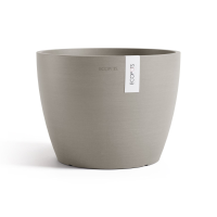 Ecopots bloempot Stockholm 31   Rond   Taupe   Diameter 31 x H23,5 cm