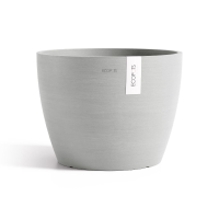 Ecopots bloempot Stockholm 40   Rond   White Grey   Ø40 x H30 cm