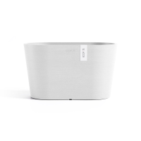 Ecopots bloempot Tokyo 30 met waterreservoir   Ovaal   Pure White   30 x 17 x H17 cm