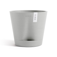 Ecopots bloempot Venice 2 20  Rond   White Grey   Diameter 20,1 x H17,7 cm