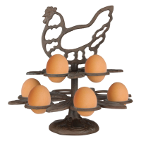 Esschert Design Gietijzeren eierrek met kip