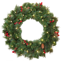 Famiflora verlichte kerstkrans 
