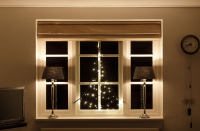 Fairybell verlichte raamkerstboom   125 cm   60 warm witte ledlampjes