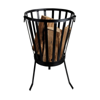 HEAT vuurkorf rond voor buiten – diameter 35 x H59 cm – zwart