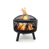HEAT vuurschaal Alna met vonkenscherm – diameter 60 cm – zwart