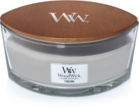 WoodWick geurkaars   Ellipse HearthWick Flame   Fireside