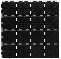 Prosperplast Easy Square Tuintegels   Zwart   40x40 cm   Set van 9