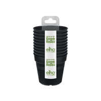 Elho kweekpot   Green Basics starters set (set van 10)   Zwart   Diameter 8cm x H: 12cm
