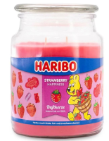 Haribo geurkaars   Strawberry Happiness   groot