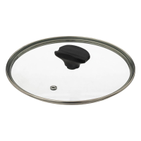 5Five Universele Glazen Pannendeksel   24 cm   Transparant   Met Stoomgaatje
