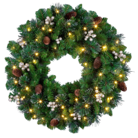 Verlichte kerstkrans 
