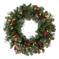 Verlichte kerstkrans 