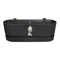 Elho bloempot Greenville Easy Balcony 52   Living black (Zwart)   52 x 21 x H 19 cm