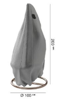 Platinum AquaShield hangstoelhoes diameter 100xH200 grijs   Stevige bevestiging   Actief luchtcirculatiesysteem   Waterdicht polyester