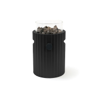 Happy Cocooning Lumi Rib Tafelbrander   21,5x21,5 cm   Nordic Black   Gaspatroon