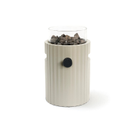 Happy Cocooning Lumi Rib Tafelbrander   21,5x21,5 cm   Oyster Beige   Gaspatroon