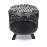 HEAT vuurkorf Fire Drum met grillrooster – diameter 54 x H60 cm – zwart