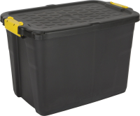 Practo Home opbergkoffer kunststof zwart   40x60x40cm   60 liter