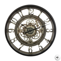 Atmosphera wandklok   Vintage metal   Diameter 51 cm   Kunststof/Glas   Antraciet