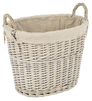 Practo Home houtblokkenmand wilg grijs   Haardaccessoires   38x50,5x51,5cm