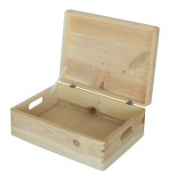 Practo Home opbergbox met deksel Hout   Manden en bakjes   30x40x15cm   met deksel