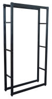 Practo Home houtopberging zwart   Haardaccessoires   25x80x150cm