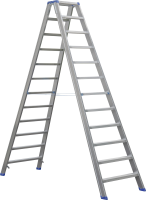 Escalo sparta duo aluminium   Industriële aluminium trapladder dubbel   12 treden