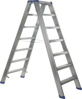 Escalo sparta duo aluminium   Industriële aluminium trapladder dubbel   2 x 07 treden