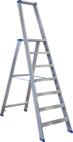 Escalo sparta aluminium   Industriële aluminium trapladder met beugel   7 treden