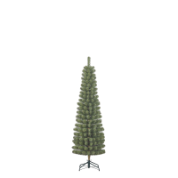 Black Box Charlton Pilar smalle kunstkerstboom   155 cm   groen   Diameter 48 cm   207 tips   metalen voet