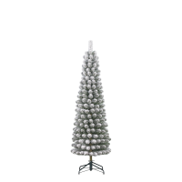Black Box Charlton Pilar Frosted smalle kunstkerstboom   185 cm   groen   frosted   Diameter 53 cm   280 tips   metalen voet