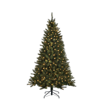 Black Box Toronto verlichte kunstkerstboom   215 cm   groen   Diameter 132 cm   240 ledlampjes   1043 tips   metalen voet
