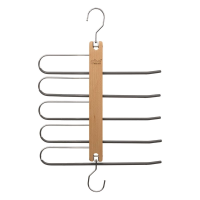 5Five Klerenhanger   Hout en Metaal   Voor 5 Broeken   33x49 cm
