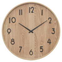 Atmosphera Ivana Wandklok – Hout – diameter 55 cm – Beige – Keuken/Kamer/Kantoor