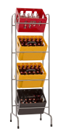Practo Home krattenrek extra stevig grijs   Flessen  en krattenrekken   46x51x163cm