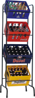 Practo Home krattenrek extra stevig zwart   Flessen  en krattenrekken   46x51x163cm