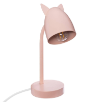 Atmosphera roze tafellamp met oortjes en ijzeren voet   18 x 12,5 x 31 cm   E14 LED   25W   Maximale hoogte: 42 cm