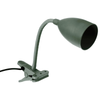 Atmosphera smaragdgroene lamp 'Sily' met klem   H43 cm   Van silicone
