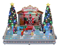 Lemax   'Christmas Grove Skating Rink'   Verlichte Attractie met animatie, muziek   Inclusief adapter