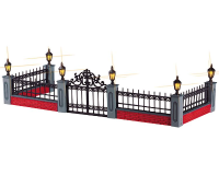 Lemax   'Lighted Wrought Iron Fence'   Verlicht accessoire   Exclusief adapter (werkt ook op batterijen)