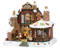 Lemax   'Mrs. Claus' Kitchen'   Verlicht gebouw met animatie & muziek/geluid   Inclusief adapter