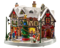 Lemax   'The Bell & Thistle Tavern'   Verlicht gebouw met animatie & muziek/geluid   Inclusief adapter