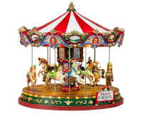 Lemax   'The Grand Carousel'   Verlichte attractie met animatie & muziek/geluid   Inclusief adapter