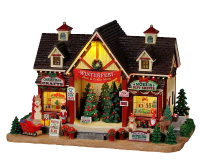 Lemax   'Winterfest Arts & Crafts Show'   Verlichte Gebouw   Inclusief adapter
