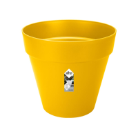Elho bloempot Loft Urban Rond Wielen 50   Oker (Geel)   Diameter 49 x H 45 cm