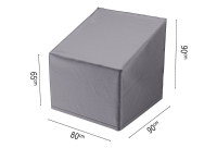 Platinum Aerocover loungestoelhoes L80 x B90 x H65/90 cm   Antraciete rechthoekige ademende loungestoelhoes